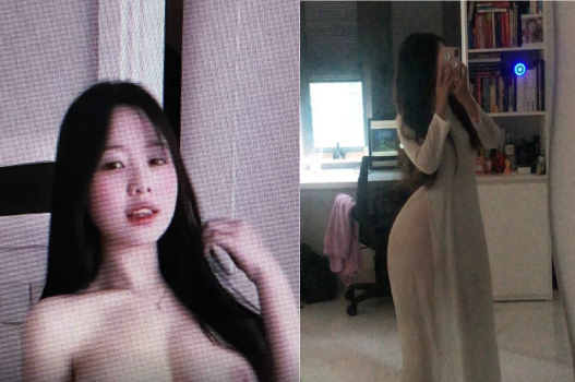 Gái xinh xắn nhún nhảy lúc thỏa mãn