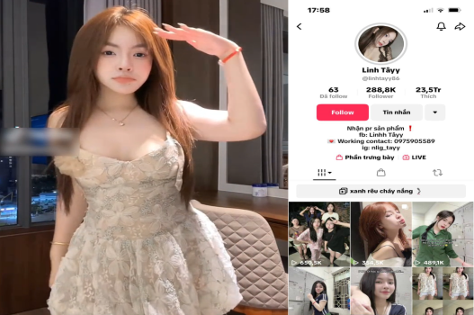 Video sex Linh Tây tiktoker hot girl bị lộ clip nóng